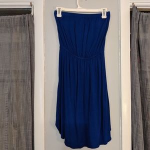 Blue Strapless Sun Dress